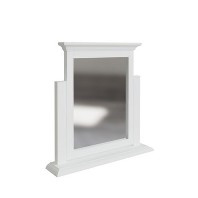 Brooklea Adjustable Trinket Vanity Dressing Table Mirror White Pine with MDF