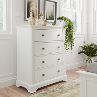 Brooklea Fully Assembled 5 Drawer Storage Chest White Pine with MDF Unit