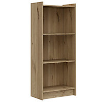 Brooklyn 3 shelf bookcase, bleached pine effect