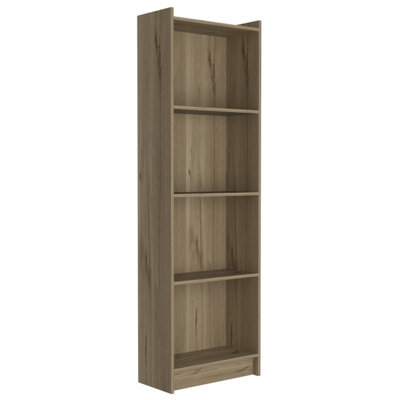 Brooklyn 4 shelf bookcase, bleached pine effect