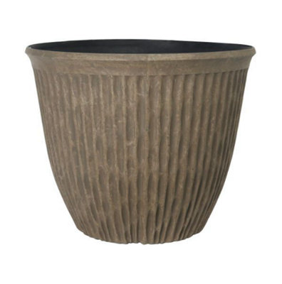 Brooklyn Faux Rock Planter 15'' Container for Patio Flowers