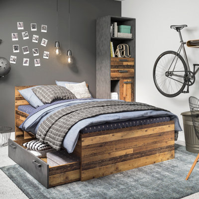 Brooklyn Small Double Bed 120 cm in Walnut