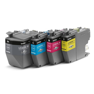 BROTHER Genuine LC-422XLVAL Black/Cyan/Magenta/Yellow,Multi-Pack, High ...