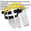 Brow Guard with Full Face Shield - Ratchet Adjustable Headband - Comfort Band