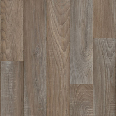 Brown Anti-Slip Wood Effect Vinyl Flooring For LivingRoom, Kitchen, 2.8mm Cushion Backed Vinyl Sheet-1m(3'3") X 2m(6'6")-2m² Price Comparisons | Compare The Build