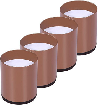 Brown Carbon Steel Rectangular 5cm Bed Risers, Pack of 4