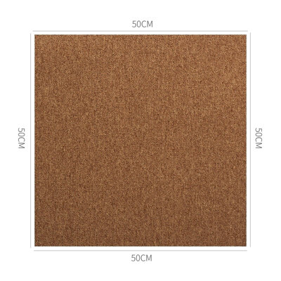 Brown Carpet Tiles Heavy Duty 20 Piece 5SQM Commercial Office Home Shop Retail Flooring - 5