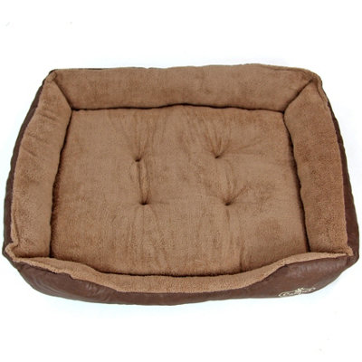 Faux leather clearance dog bed