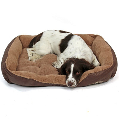 Brown Faux Leather Dog Bed Large DIY at B&Q