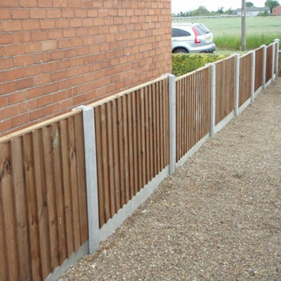 Brown Feather Edged Fencing Boards - Pack of 10 (L)165cm/65inches x (W)150mm/6inches x (T)11mm Pressure Treated - 3
