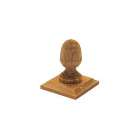 Brown Fence Post Cap & Acorn Finial 120 x 120mm - Fits 4 x 4" Square Posts (FREE DELIVERY)
