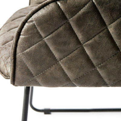 Brown FRISCO DRIVE VELVET DINING ARMCHAIR