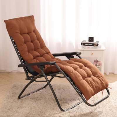 Brown Garden Bench Recliner Chair Swing Chair Seat Pad Cushion Sunlounger Cushion in Outdoor or Indoor 160 x 50 cm