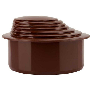 Brown Gutter Down Pipe Downpipe Downspout Reducer 110mm to Any Size Reduction