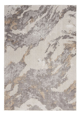 Brown Ivory Rug, Anti-Shed Abstract Rug, Easy to Clean Modern Rug for Bedroom, Living Room, & Dining Room-119cm X 180cm