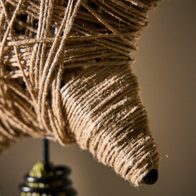 Brown Jute Star Christmas Decorations Tree Topper