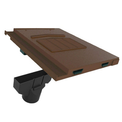 Brown Marley Modern, Mini Stonewold Non-Profile Roof Vent Tile & Pipe Adapter
