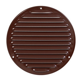 Brown Metal Round Air Vent Grille 200mm / 240mm