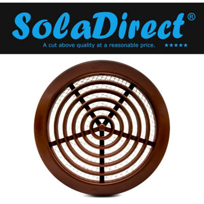 Prostko Ltd Round Air Vent Grille With Flange – Outside Circle Duct Cover, ASA Plastic, Inclined Blinds