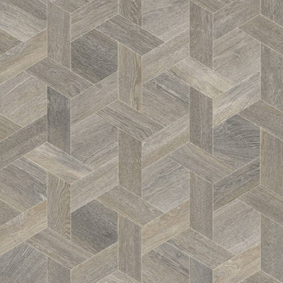 Brown Modern Parquet Effect Anti-Slip Vinyl Flooring For Kitchen ...