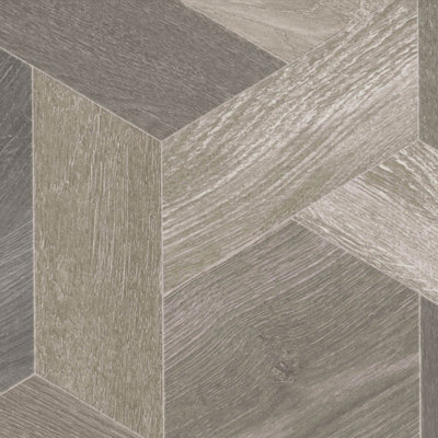 Brown Modern Parquet Effect Anti-Slip Vinyl Flooring For Kitchen ...
