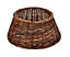 Brown Natural Wicker Christmas Tree Skirt Woven Wicker Tree Ring Cover 53cm