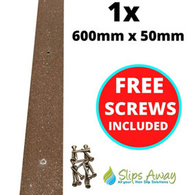 Brown Non Slip Decking Strips for Slippery Wooden Ramps and Decking by Slips Away