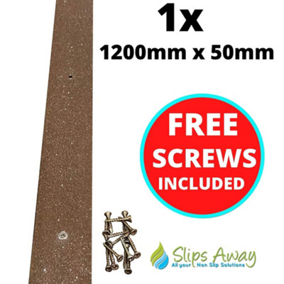 Brown Non Slip Decking Strips for Slippery Wooden Ramps and Decking by Slips Away