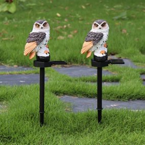 Brown Owl LED Solar Outdoor Landscape Garden Decoration Light