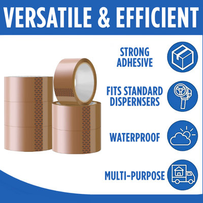 Brown Packing Tape All-Purpose Packaging Tape for Parcels & Boxes 48mm ...