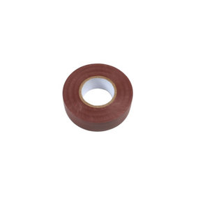 Brown PVC Insulation Tape 19mm x 20m Pk 10 Connect 30376