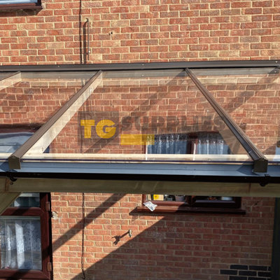 Brown Rafter Supported 50mm Wide AluTGlaze Aluminium Glazing Bar With ...