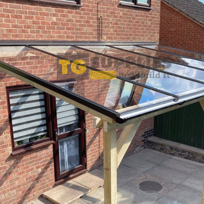 Brown Rafter Supported 50mm Wide AluTGlaze Aluminium Glazing Bar With ...