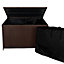 Brown Rattan Corner Furniture Set & Large Garden Storage Box