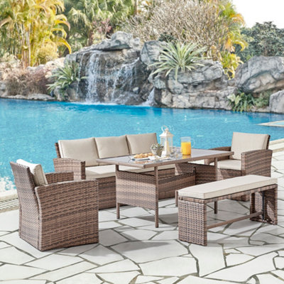 5 pc wicker on sale patio set