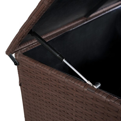 n.♡商品　garden　brown　5段 Brown Rattan Garden Storage Box Large 582L Outdoor Chest