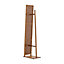 Brown Rectangle Freestanding Full Length Mirror with Clothes Rack H 170 cm x  W 32 cm