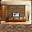 Brown Rustic 3D Stone Brick Effect Wallpaper 10m
