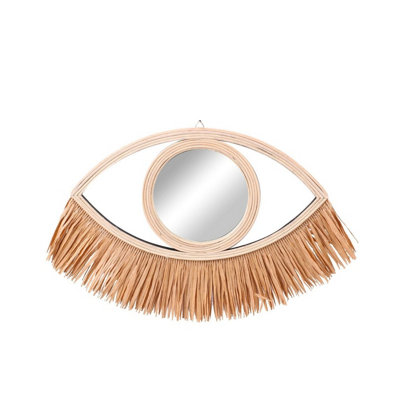 Brown - Small Decorative Eye Shaped Mirror