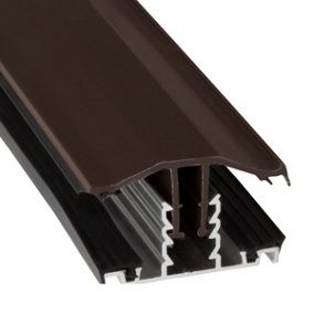 Brown Snapdown Rafter Supported TGlaze Glazing Bar for 10, 16 and 25mm Polycarbonate Roofing Sheets - 2m