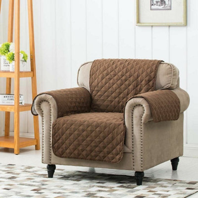 Brown Sofa Cover - 1 Seat Armchair - 3