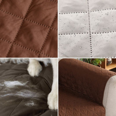Brown Sofa Cover - 1 Seat Armchair - 5