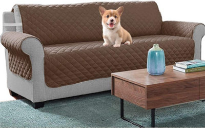 Brown Sofa Cover - 3 Seater Sofa - 4