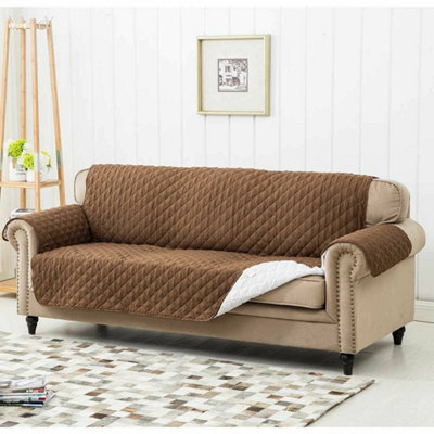 Brown Sofa Cover - 3 Seater Sofa - 5
