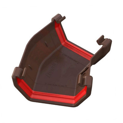 Brown Square Gutter 150 Degree Angle Joint, Freeflow 114mm Rain Water Systems