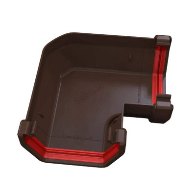 Brown Square Gutter 90 Degree Angle Joint, Freeflow 114mm Rain Water Systems