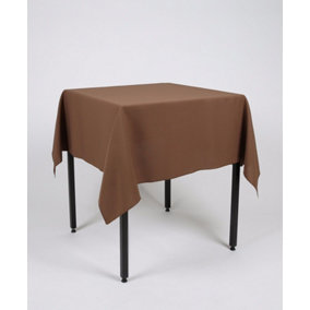 Brown Square Tablecloth 121cm x 121cm  (48" x 48")