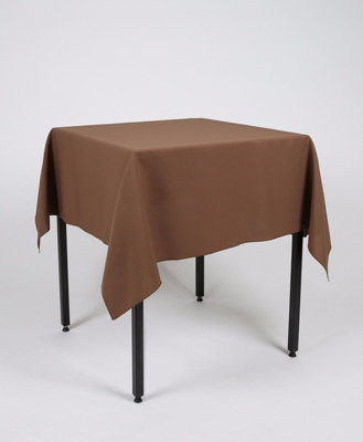 Brown Square Tablecloth 137cm x 137cm (54" x 54")