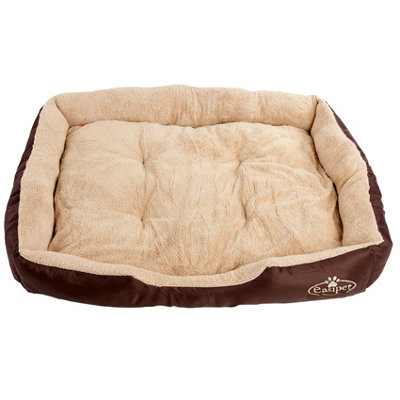 Brown/Tan Washable Deluxe Pet Bed XL