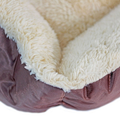 Brown/Tan Washable Deluxe Pet Bed XL